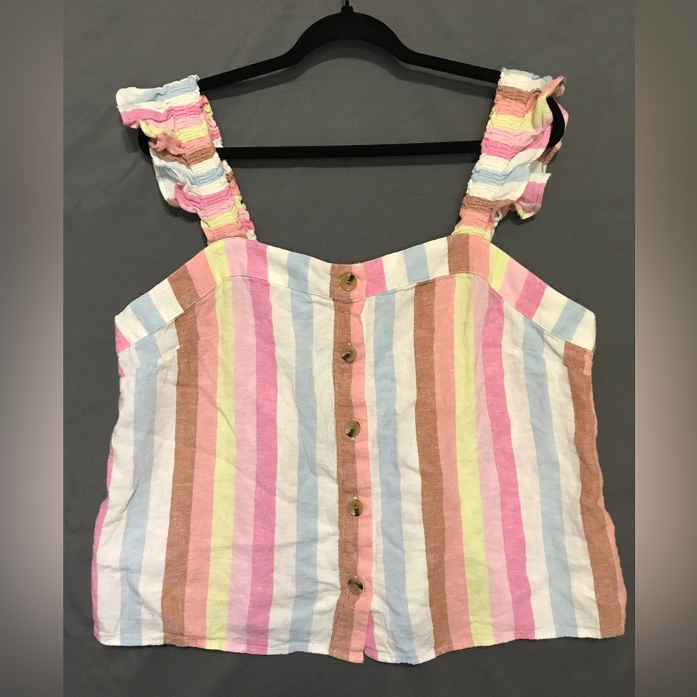 J. Crew- Womens Striped Multicolor Top